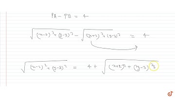 `A(2,3),B(-2,3)` are two points. The locus of `P` which moves such that `PA-PB= 4`