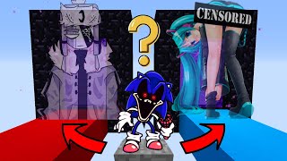 Minecraft Fnf Sonic.exe Do Not Choose The Wrong Portal Ruv Or Miku ?