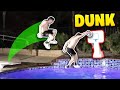 EPIC POOL MINI BASKETBALL DUNK CONTEST! **CRAZY**