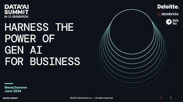 Sponsored by: Deloitte | Harness the power of GenAI for Business with Databricks + Dataiku