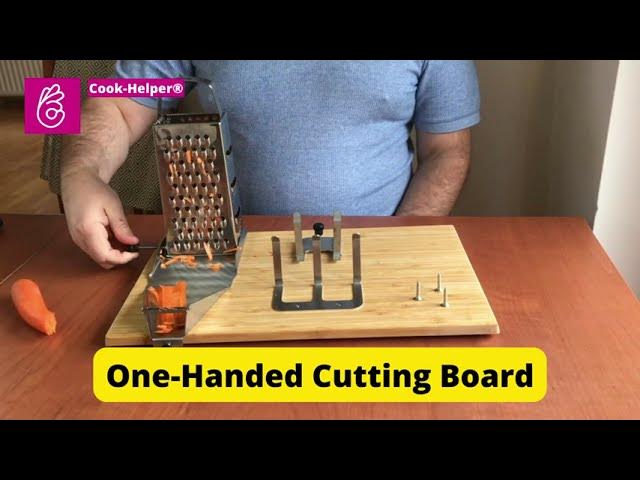 One Handed Cutting Board 'Cook-Helper' | Adaptive cooking tools for  disabilities | Adaptive Kitchen Equipment | Gadgets for Handicapped | For  Stroke