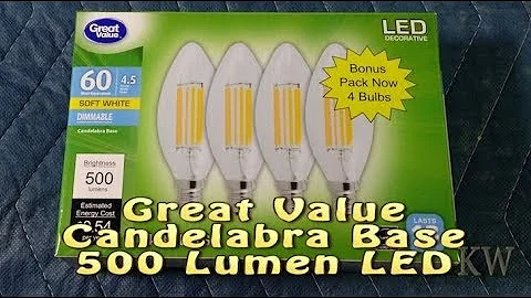 Great Value Candelabra LED Light Bulbs
