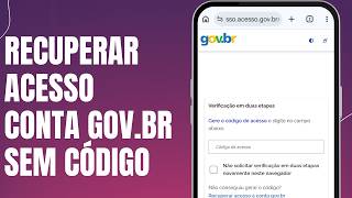 How to recover access to a gov account using the form without an access code.