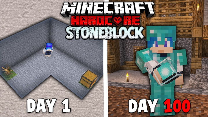 100 Day Minecraft Hardcore STONE BLOCK VANILLA
