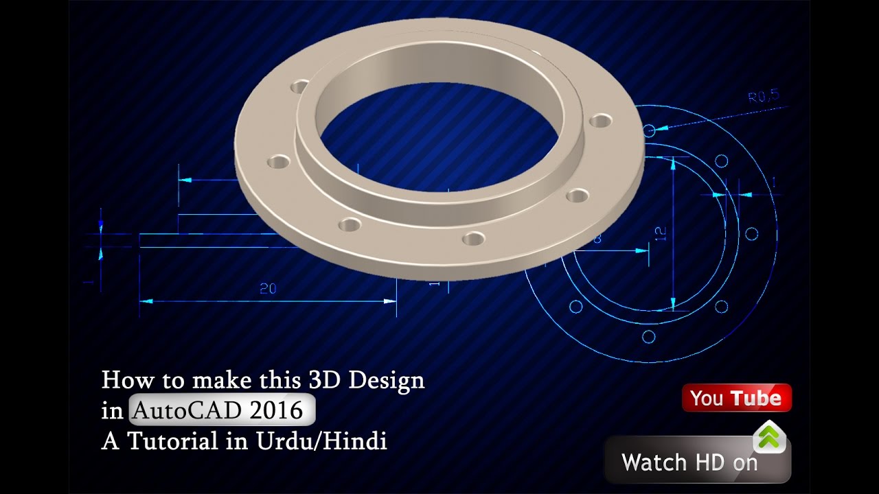 AutoCAD Urdu Tutorial | AutoCAD 2016 Modeling Tutorial in Urdu Hindi ...