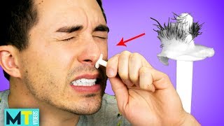 Men Try Painless Nose Hair Waxing