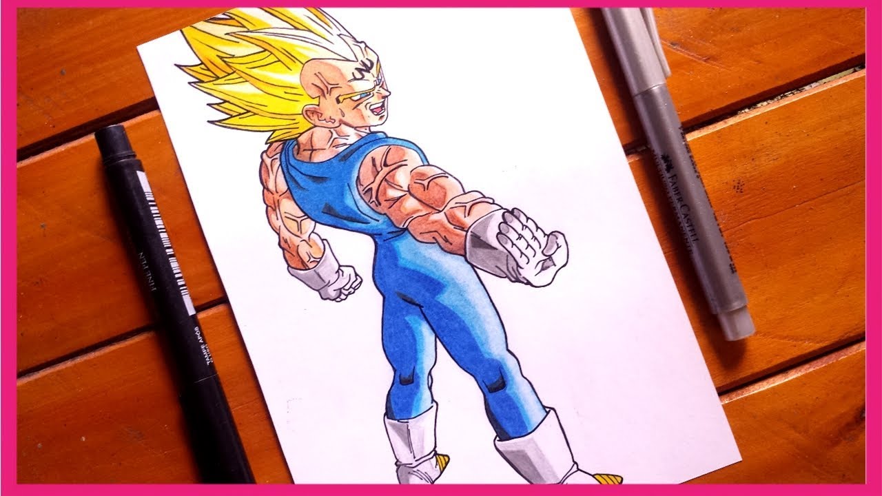 Desenhando o Majin Vegeta Super Saiyajin 3