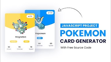 Pokemon Card Generator Javascript | Step By Step Javascript Project