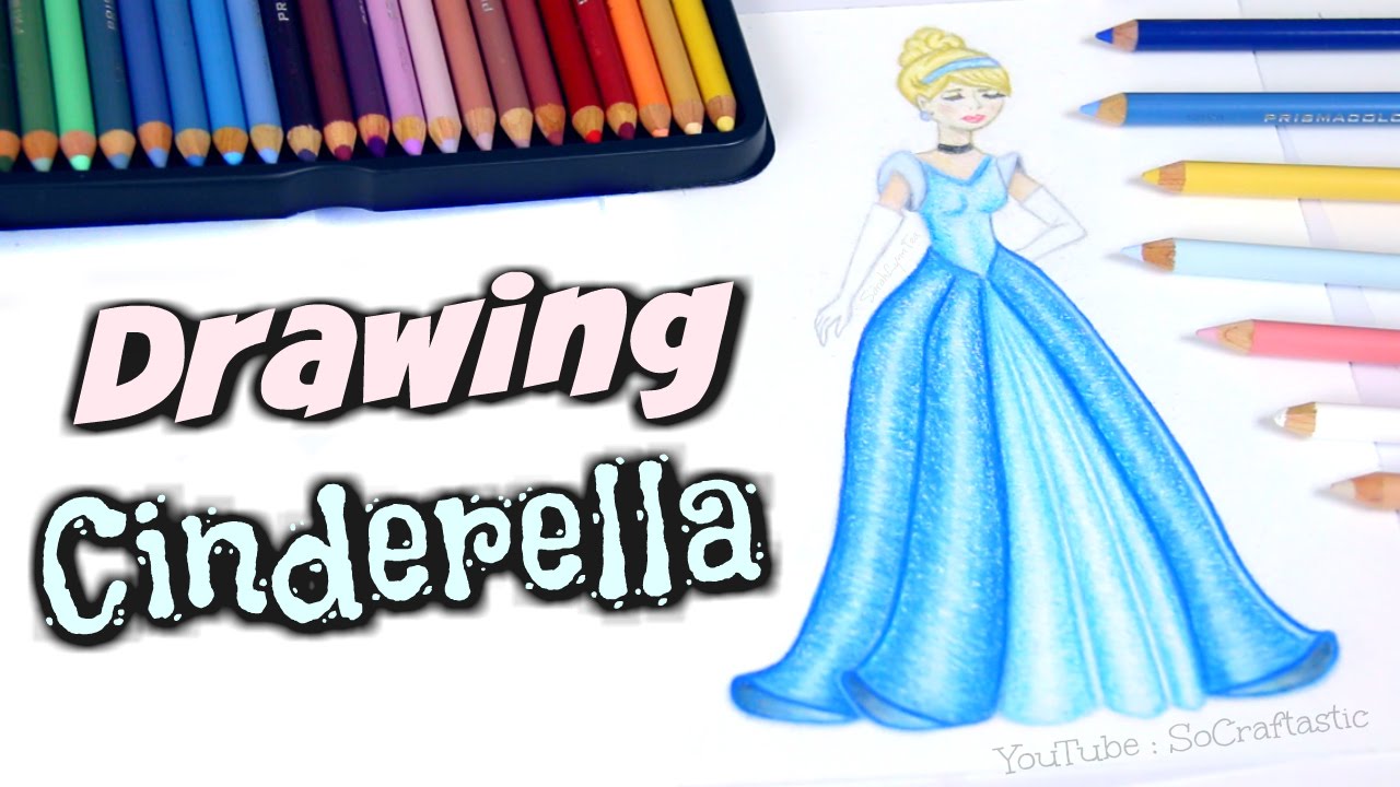 How to Draw Cinderella : Disney Princess Drawing - YouTube