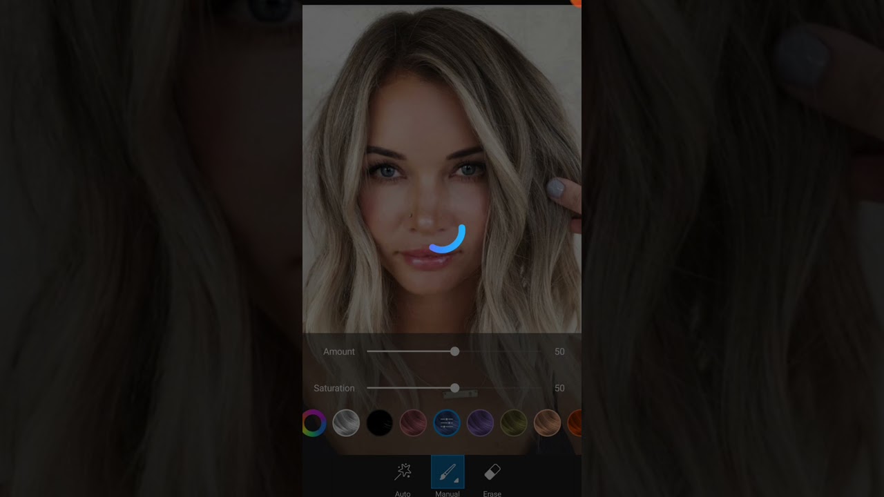 How to change hair color in PicsArt Hair color editing shorts YouTube
