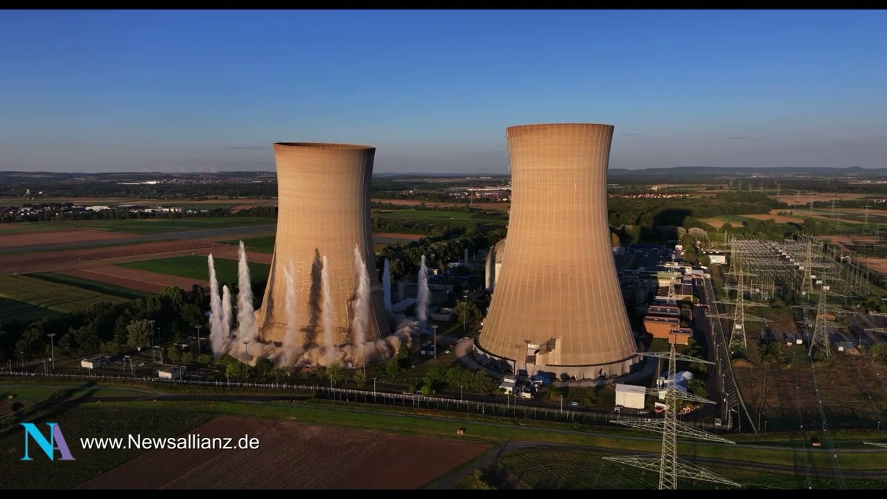 Sprengung AKW KKW Grafenrheinfeld Kühltürme