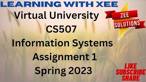 CS507 Assignment 1 spring 2023 virtual University of pakistan
