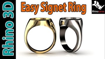 Premium Signet Ring Tutorial Step by Step for Beginner - Rhino 3D