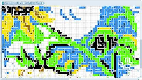 Solving Puzzles - Mega Link-a-pix timelapse