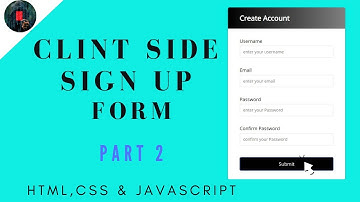 Form validation in JavaScript | Client-side Form Validation | Registration Sign up form PART 2
