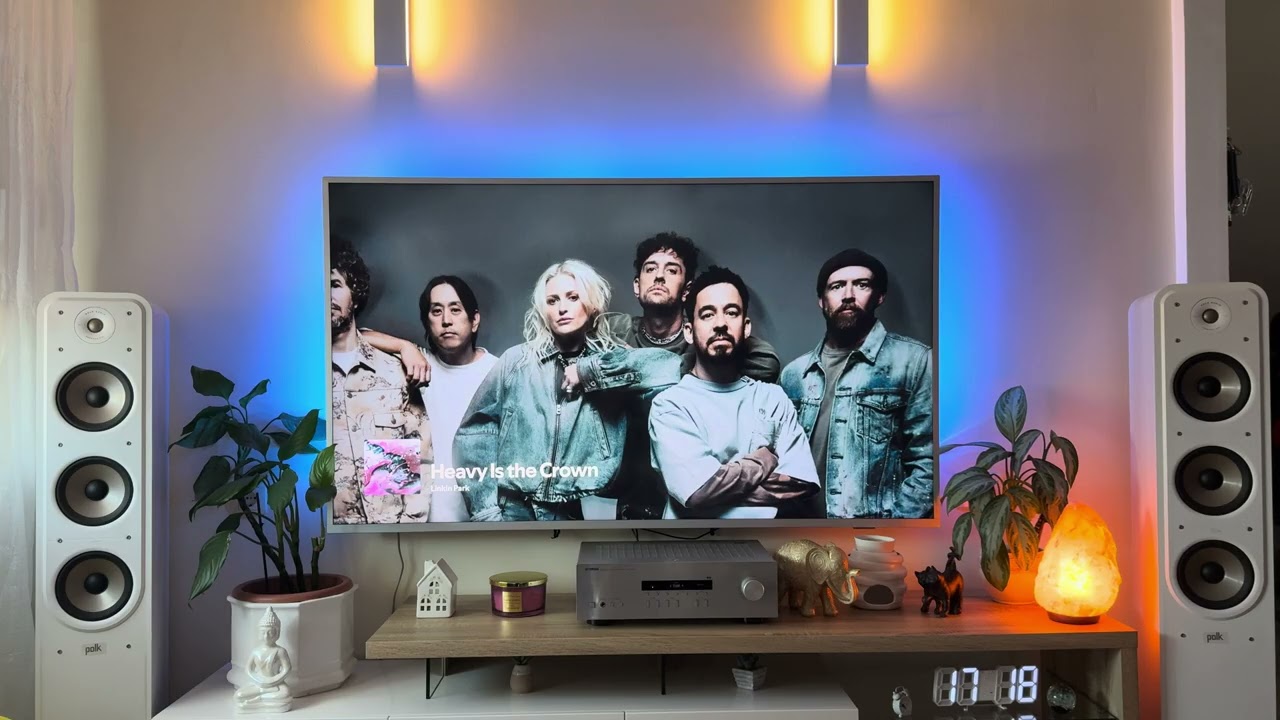 Linkin Park - Heavy Is the Crown/POLK SIGNATURE ELITE ES60 White Piano + Yamaha R-S202D