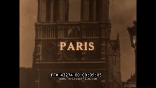 1930s PARIS FRANCE SILENT TINTED TRAVELOGUE EIFFEL TOWER 43274