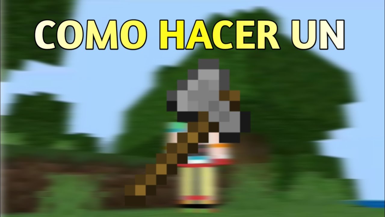 🤑 Como hacer un Hacha de piedra en Minecraft 😈 - YouTube