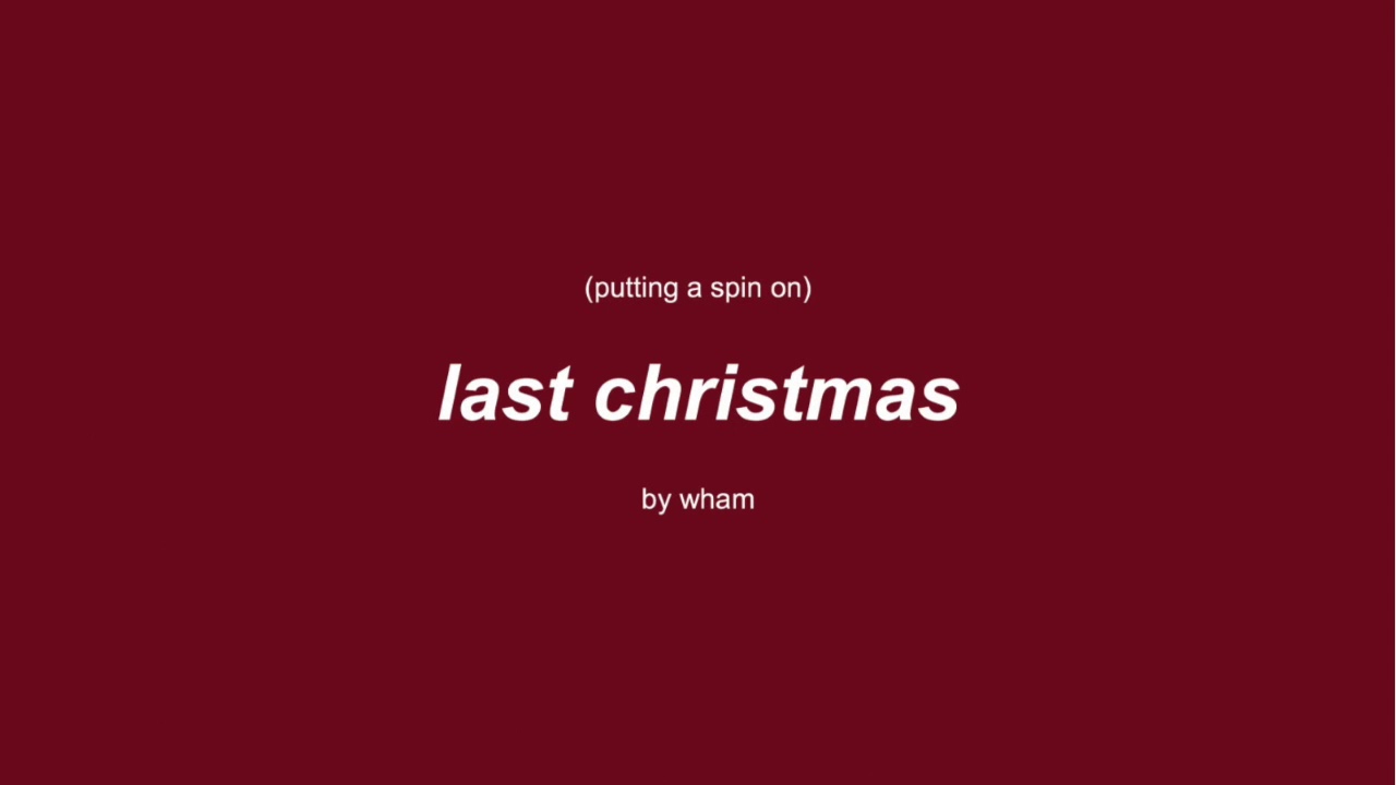 putting a spin on last christmas - egg