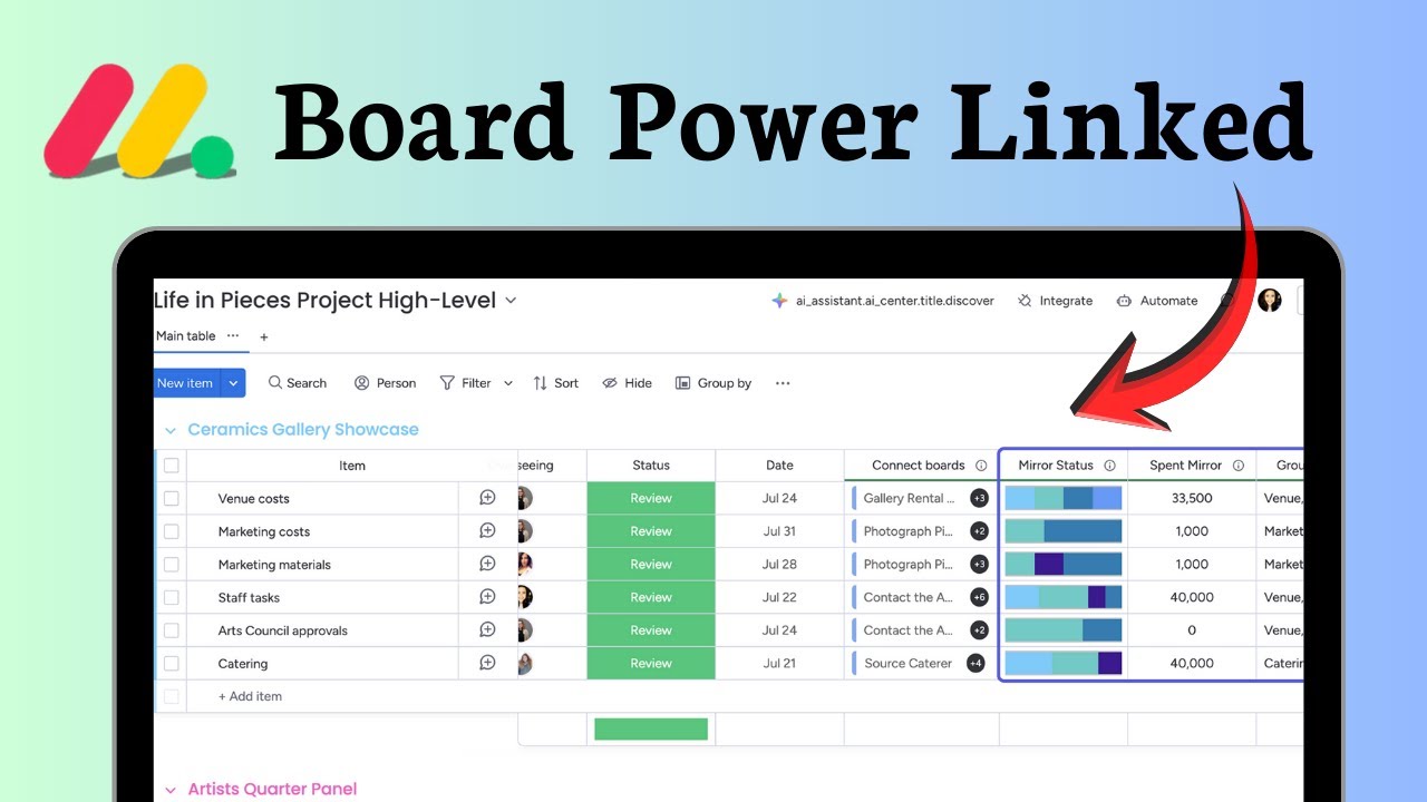 How to link columns in monday.com (Board Connections)