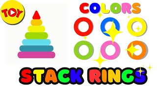 Stacking Fun: Learning Colors & Numbers with Toy Rings on ToyTube✨