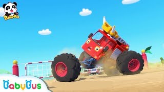 Monster Cars' Beach Vacation | Monster Truck Song | Nursery Rhymes | Baby Songs | BabyBus screenshot 5