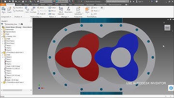 Roots blower [Pump] - Three lobed involute rotor | Autodesk Inventor