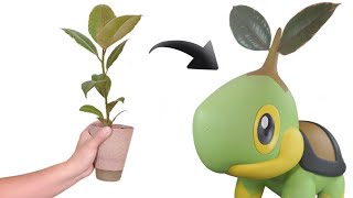 【Pokémon Clay Art】Making Turtwig with a single flower vase