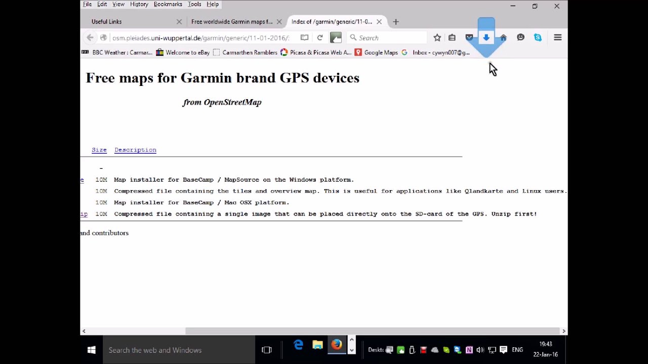 Downloading Garmin Open Street Routable Maps - YouTube