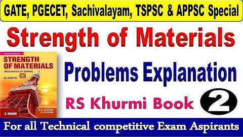 Strength of materials Problems Explanation Part-2 for all Mechanical &civil aspirant by SRINIVASMech