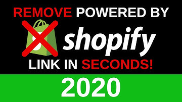 How To Remove "Powered By Shopify" Link From Your Store Footer (2020)