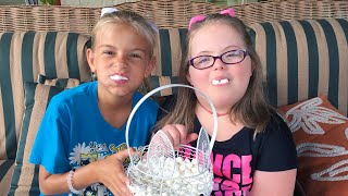 The Chubby Bunny Challenge - (Sarah Grace vs. Allie)
Hey guys! Welcome to Sarah Grace Club! Sarah has been watching her big brother, MattyB, do a lot of challenge videos and she even participated in a few of them. Well, this week Sarah decided to do her very own challenge video - The Chubby Bunny Challenge! What other challenges would you like to see Sarah try?
Be sure to SUBSCRIBE, LIKE, FAVORITE, COMMENT and SHARE this video with others online who you think might enjoy being members of this special club!
Ok, goodbye! Peace!
OFFICIAL SARAH GRACE CLUB LINKS
YouTube
http://YouTube.com/SarahGraceClub The Chubby Bunny Challenge - (Sarah Grace vs. Allie)
