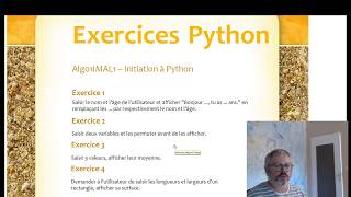 Python - Correction Algo1IMAL1Ex7 - Initiation