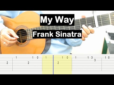 Frank Sinatra My Way Guitar Tutorial Melody Guitar Tab Guitar Lessons ...