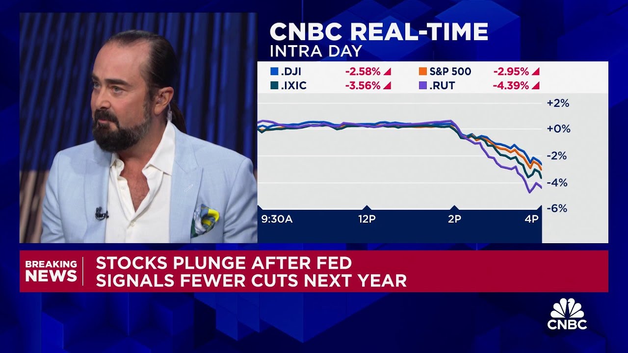 Stocks plunge after Fed signals fewer rate cuts for 2025 - YouTube