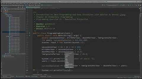 Intro to Java Chapter 02 Exercise 11 - Population Projection