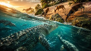 WILD CROCODILE FAMILY SIMULATOR GAME - RAISE A CROCODILE FAMILY IN A WILD JUNGLE ENVIRONMENT IN THIS screenshot 1
