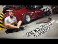 Toyota Supra, изготовление разварок под слики. Первые тесты 0-100.