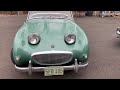 1959 austin healey bugeye sprite with custom side pipe