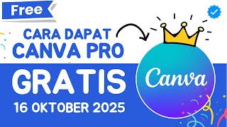 CARA DAPAT CANVA PRO GRATIS 16 OKTOBER 2025 | LINK TERBARU | KANVASA STUDIO
