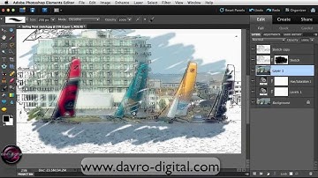 Painterly sketch effect in Photoshop Elements