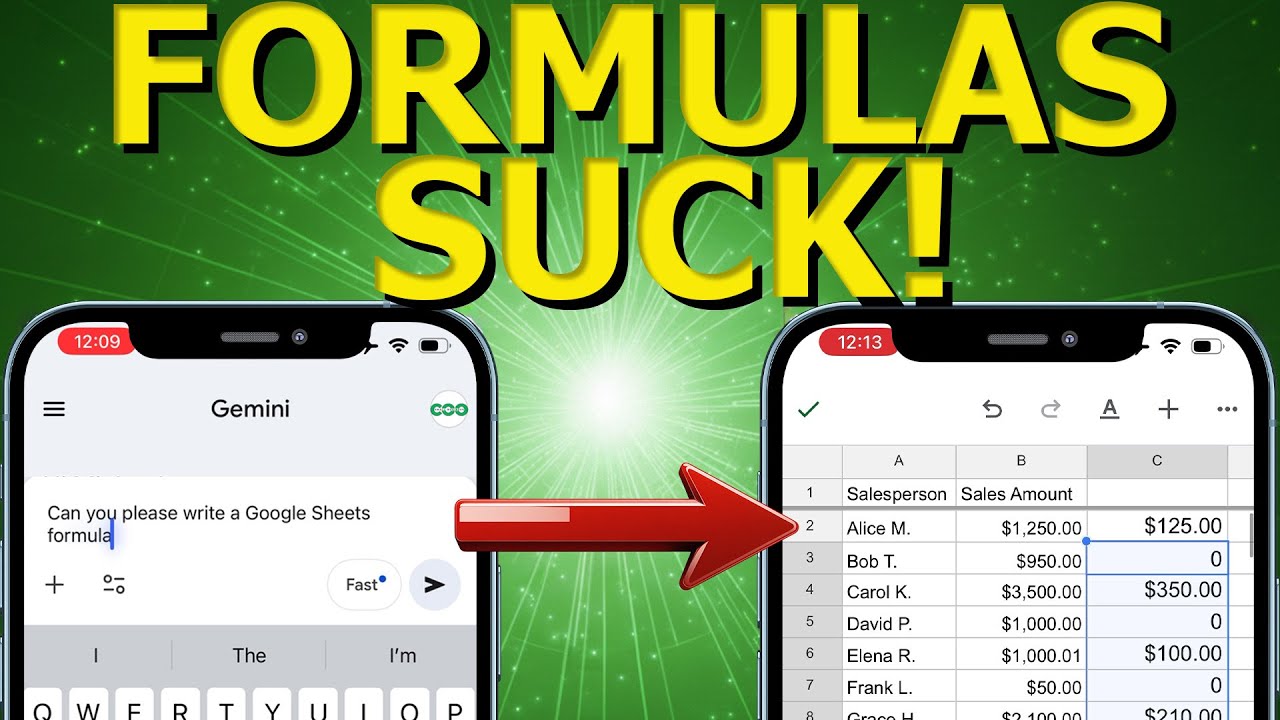Больше никогда не вводите формулы вручную | Gemini AI Google Sheets Mobile