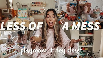 MESSY to MINIMALISM Decluttering Playroom & Toys Closet / Declutter With Me 2023 / Jamie Johansson