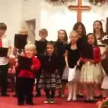 Kid screams during singing thing