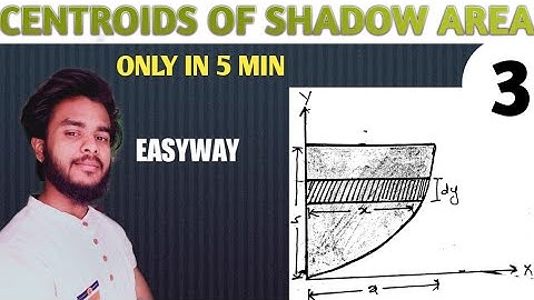 How to Solve the Centroids questions | Centroid of shadow By Integration Method | #Q3