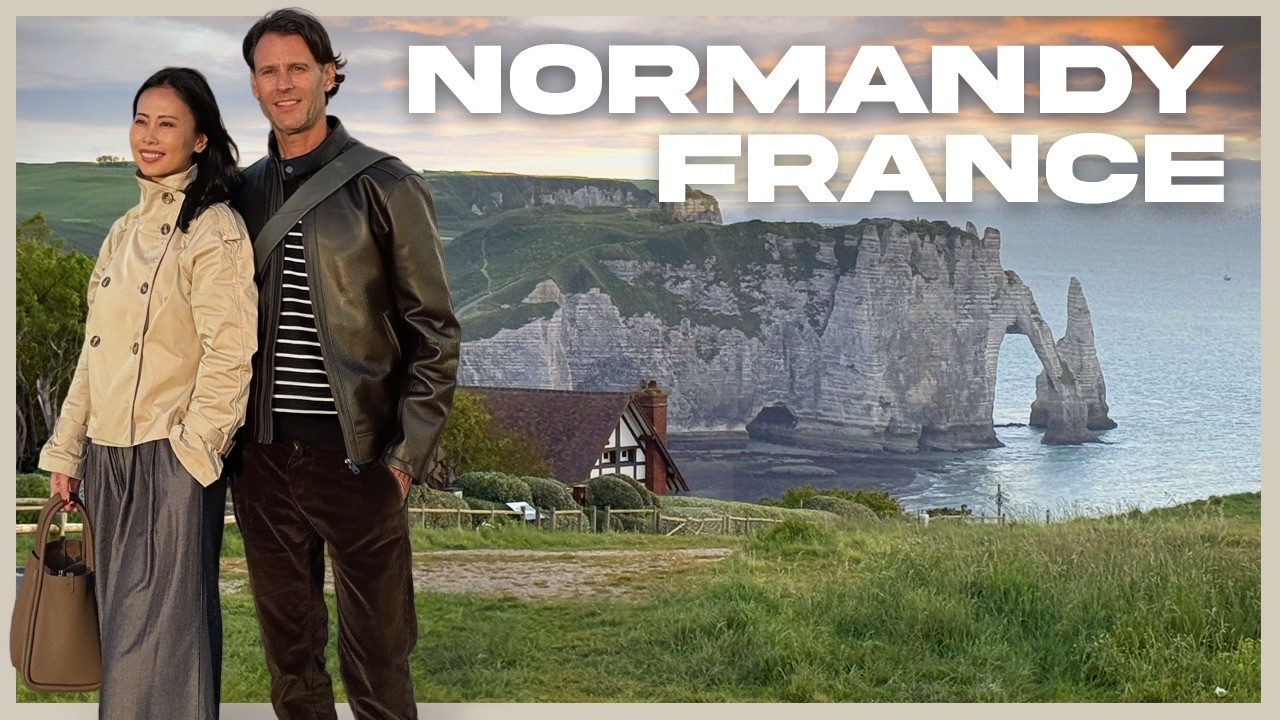 🇫🇷🚙2泊3日ノルマンディー地方の旅🍷🍽️美しい港町オンフルールにエトルタの夕日🌅ノルマンディー上陸作戦の戦跡を巡る