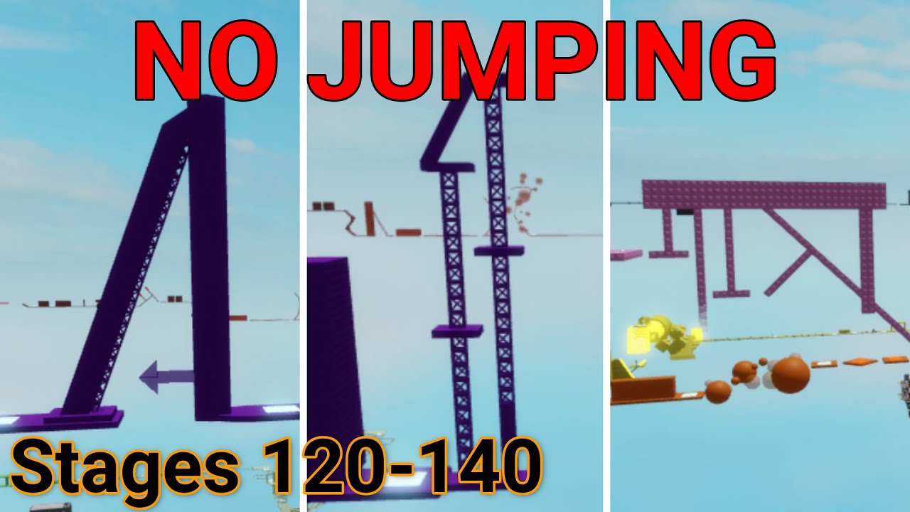 No Jumping Difficulty Chart Obby (Stages 120-140) - YouTube