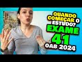 Exame 41 oab quando comear a estudar cuidado com isso