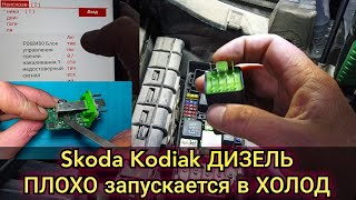 Skoda Kodiak Затруднён Запуск На Холодную. Блок Управления Свечей Накаливания, Недостоверный Сигнал.