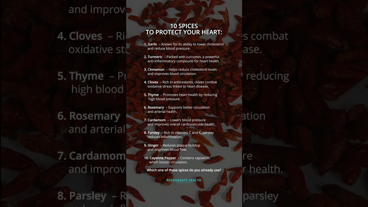 10 SPICES TO PROTECT YOUR HEART!